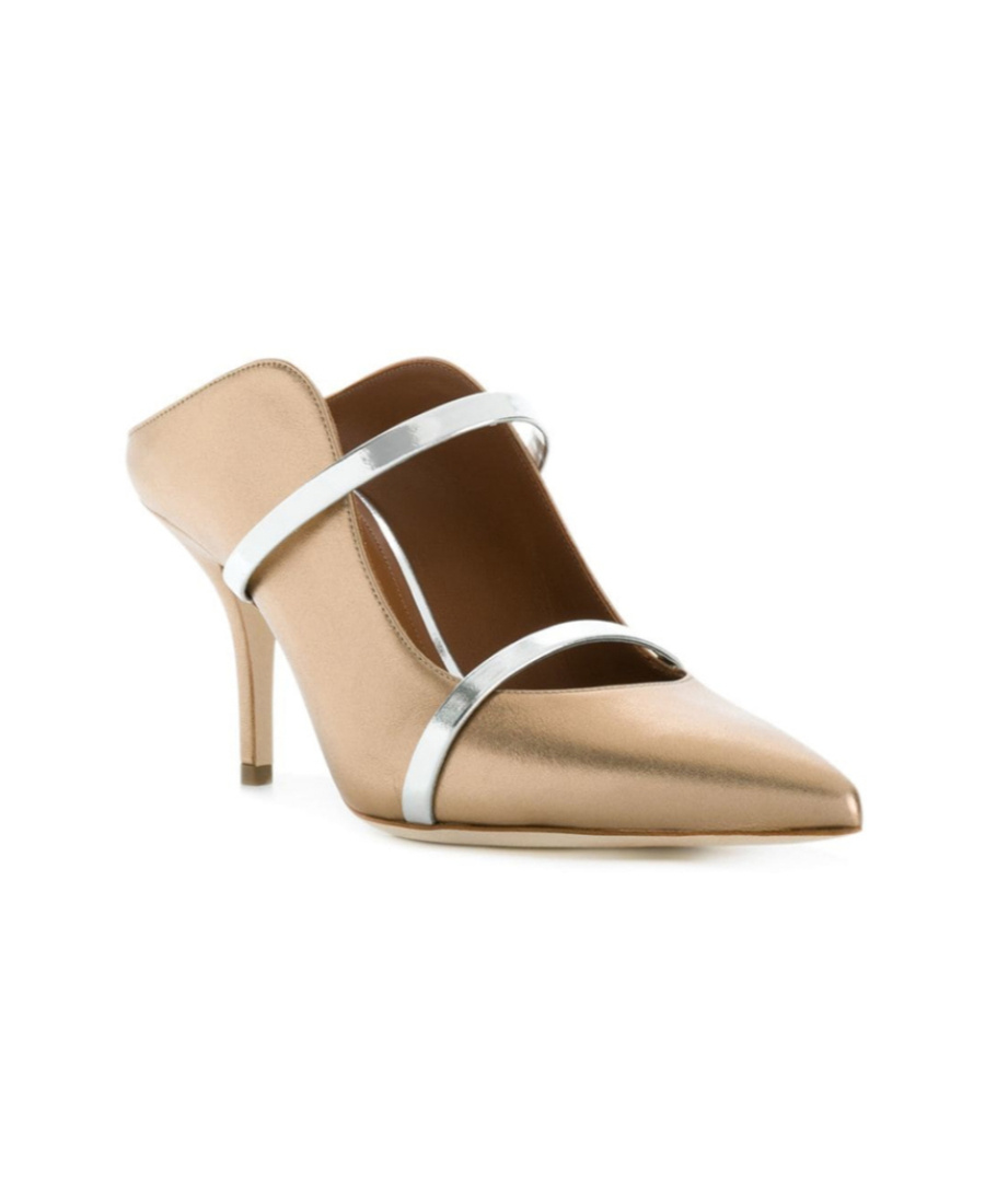 Malone Souliers Metallic Leather Maureen Mules 70