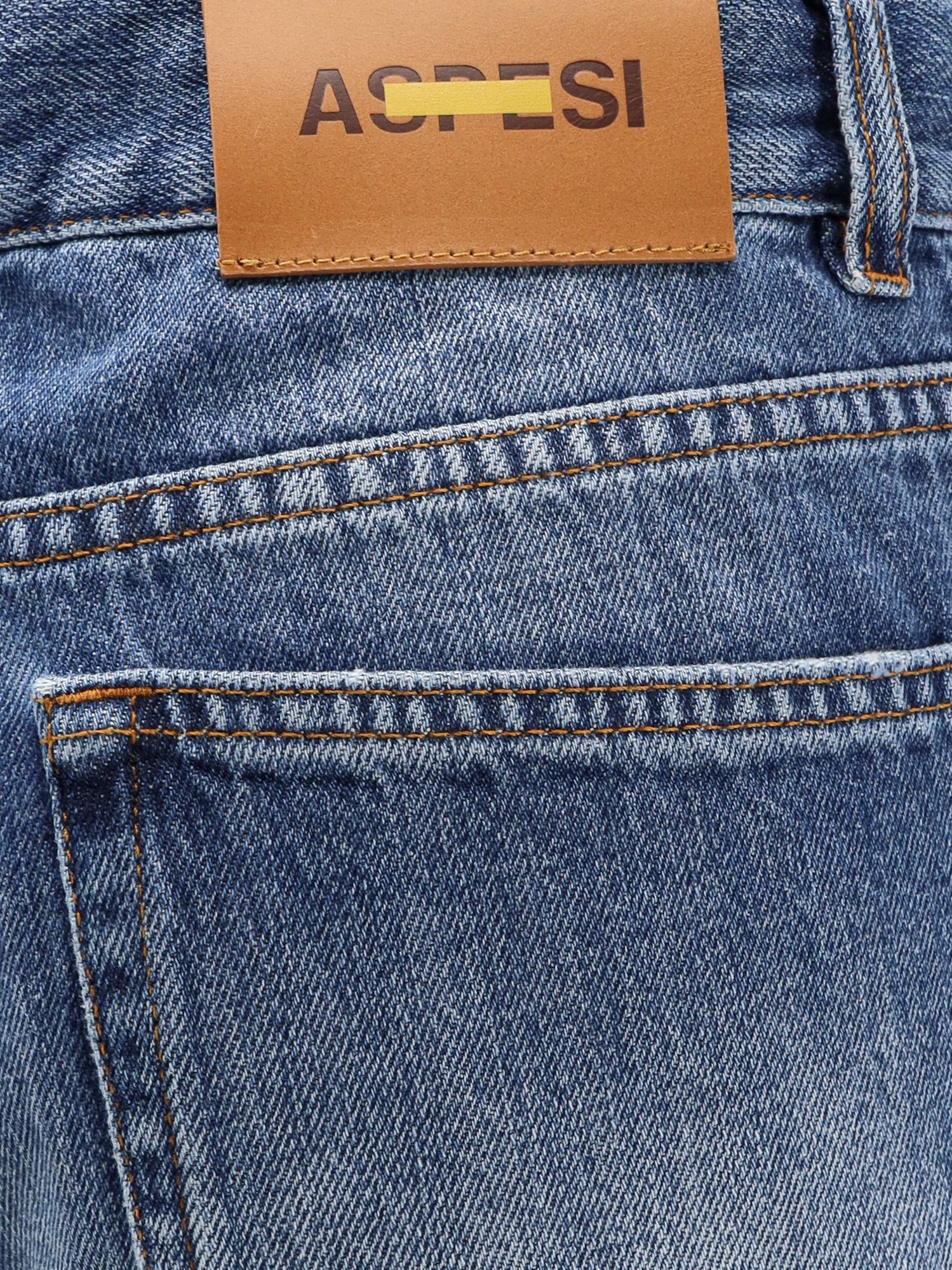 Aspesi Five Pairs Of Jeans In Blue