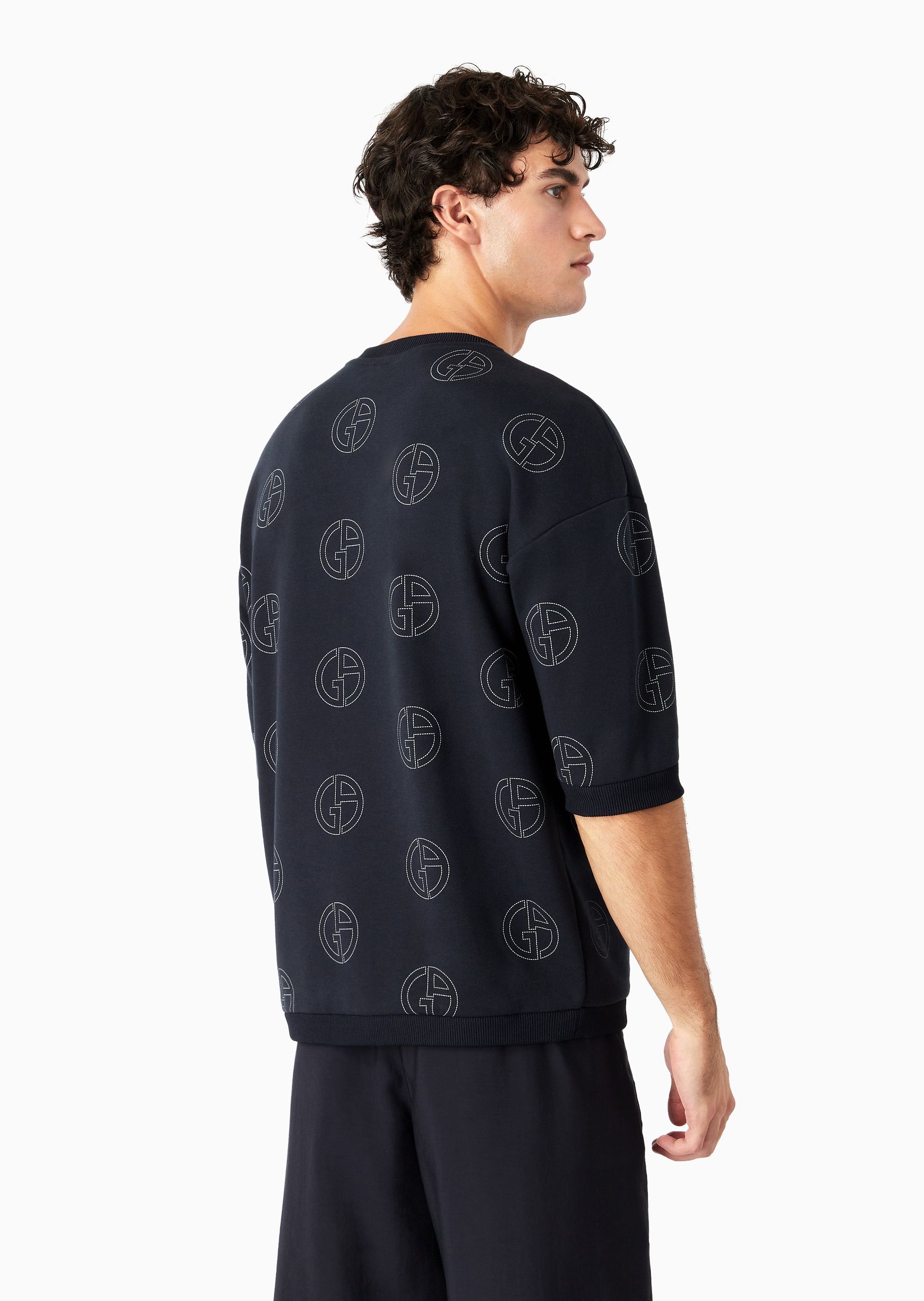 Giorgio Armani Sweatshirt In Blue