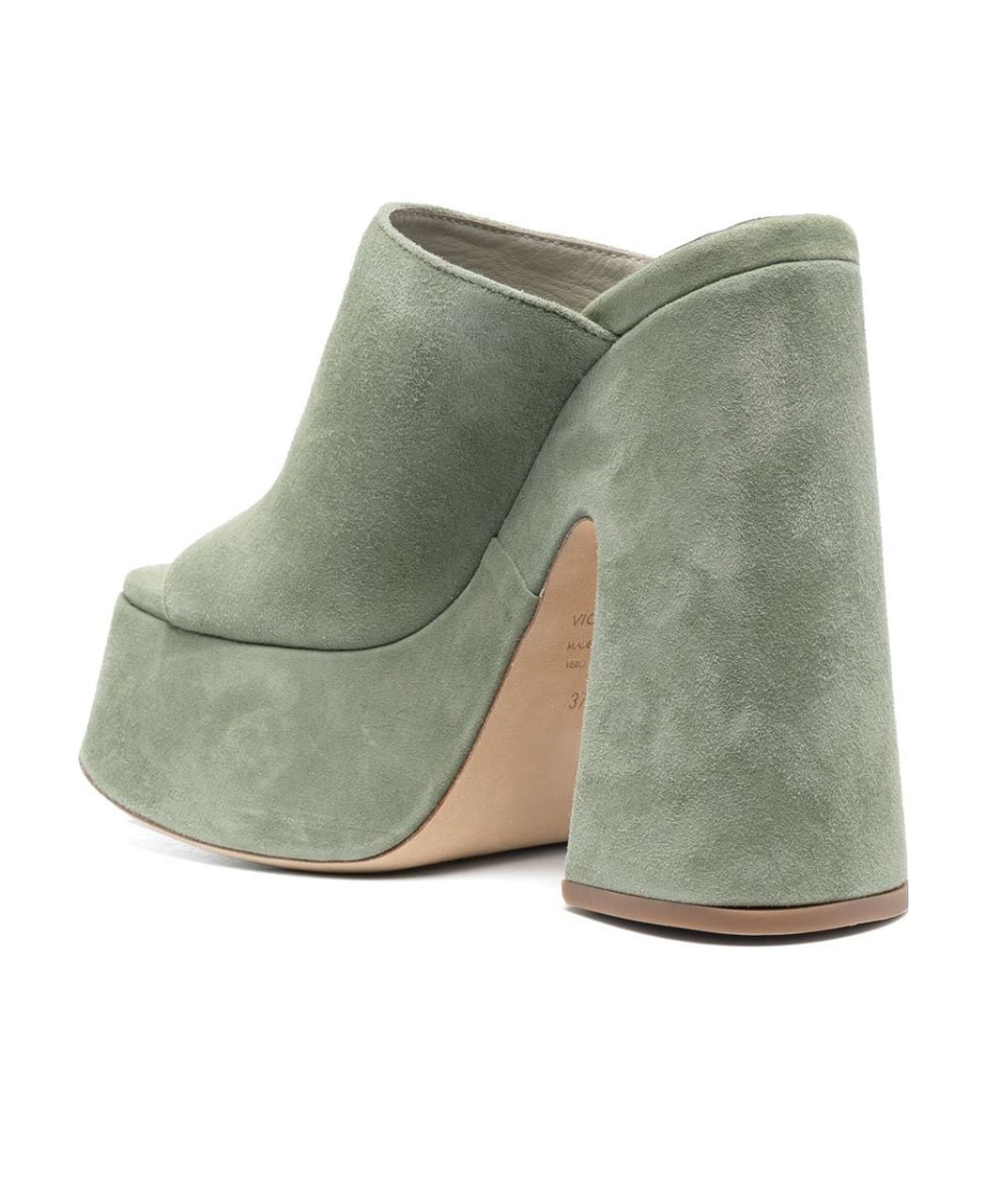 Shop Vic Matie Slip-on Platform Mules In Gray