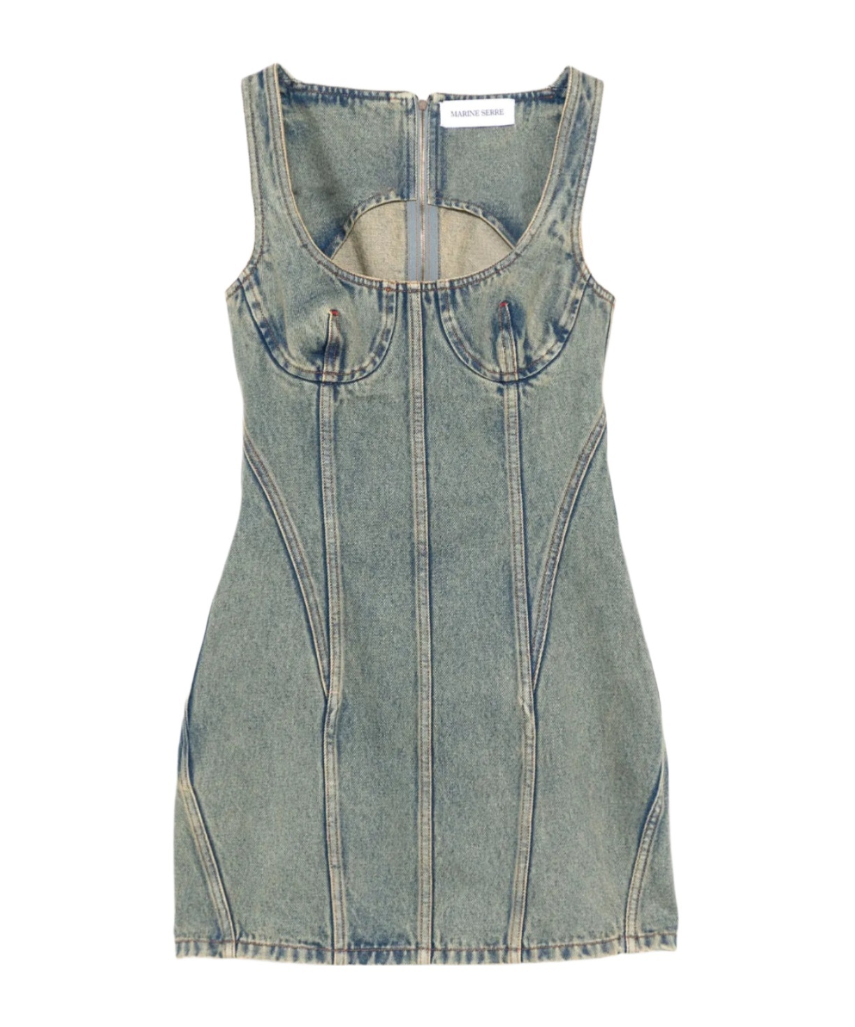 Marine Serre Denim Mini Dress