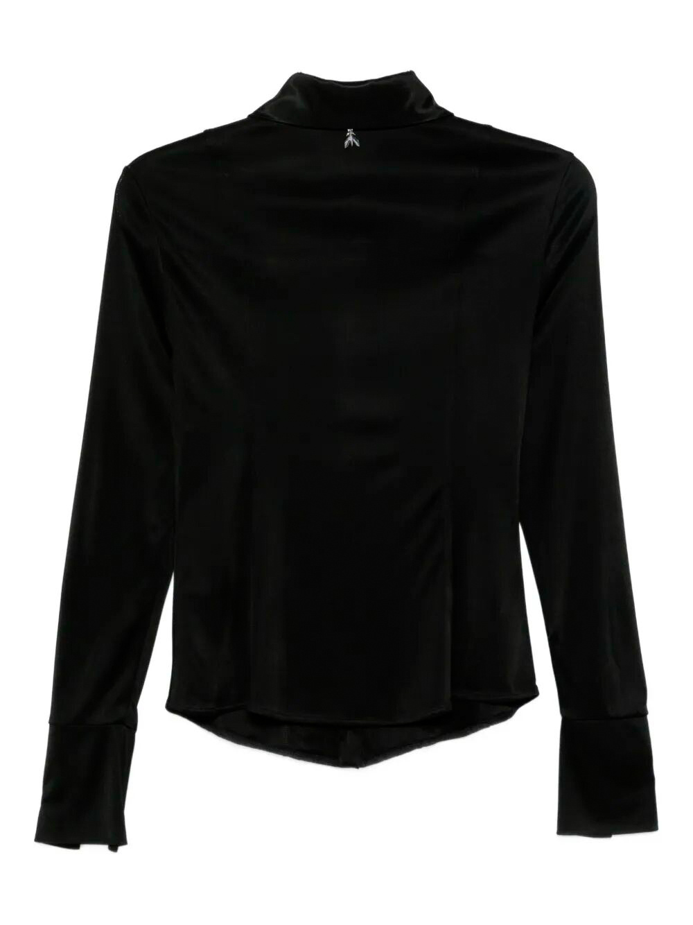 Patrizia Pepe Pointed-collar Blouse In Black