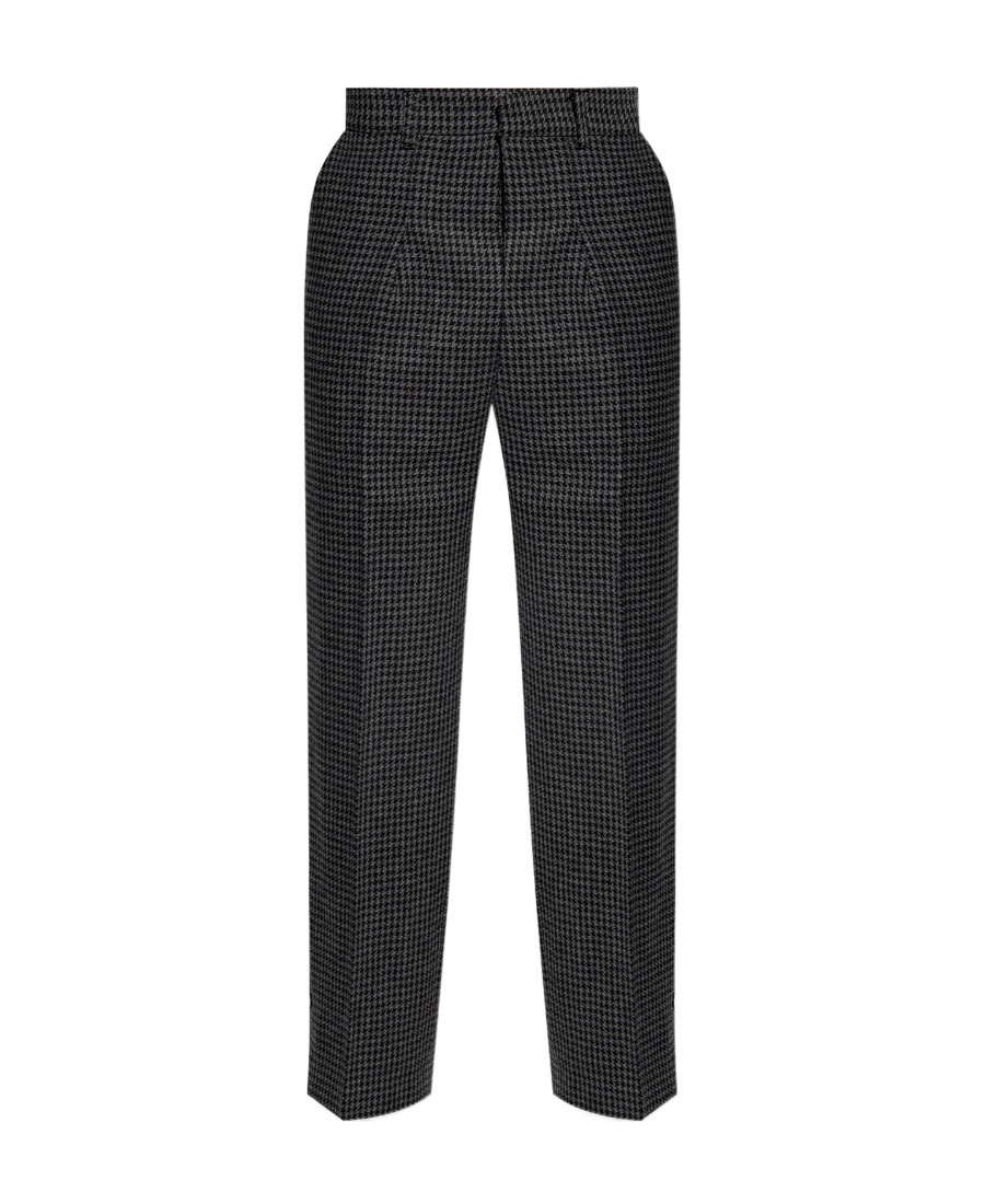 Nanushka Wilco Houndstooth-pattern Trousers In Black