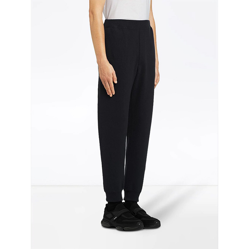 Prada Knitted Track Pants In Black