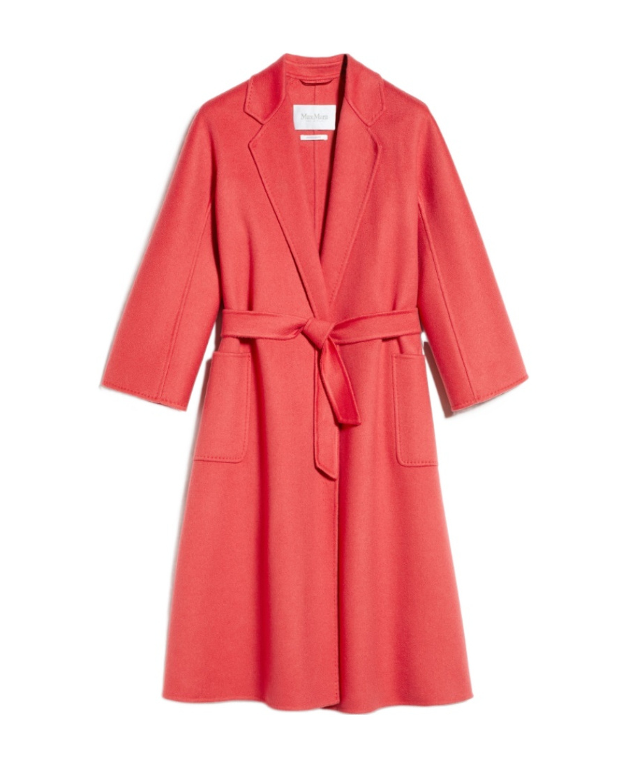 Max Mara Woman Coat Coral Size 12 Cashmere In Red