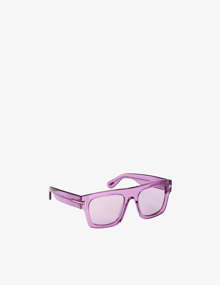 Tom Ford Logo Sunglasses In Purple