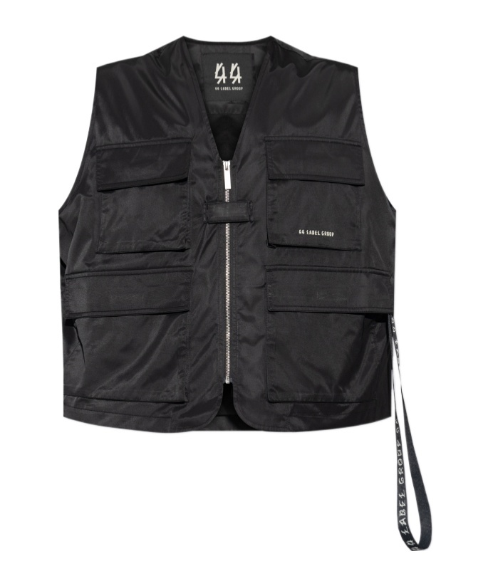 44 Label Group V-neck Sleeveless Vest In Black