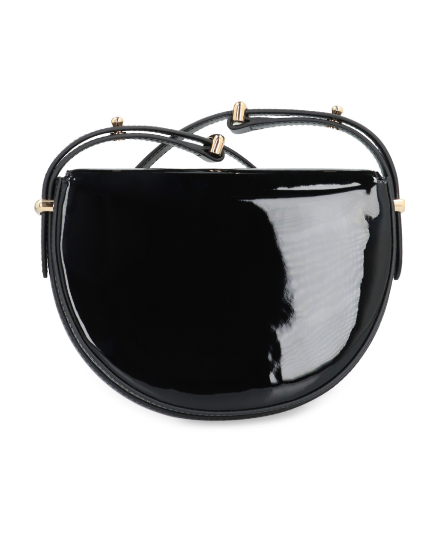 Prada Patent Shoulder Bag In Black