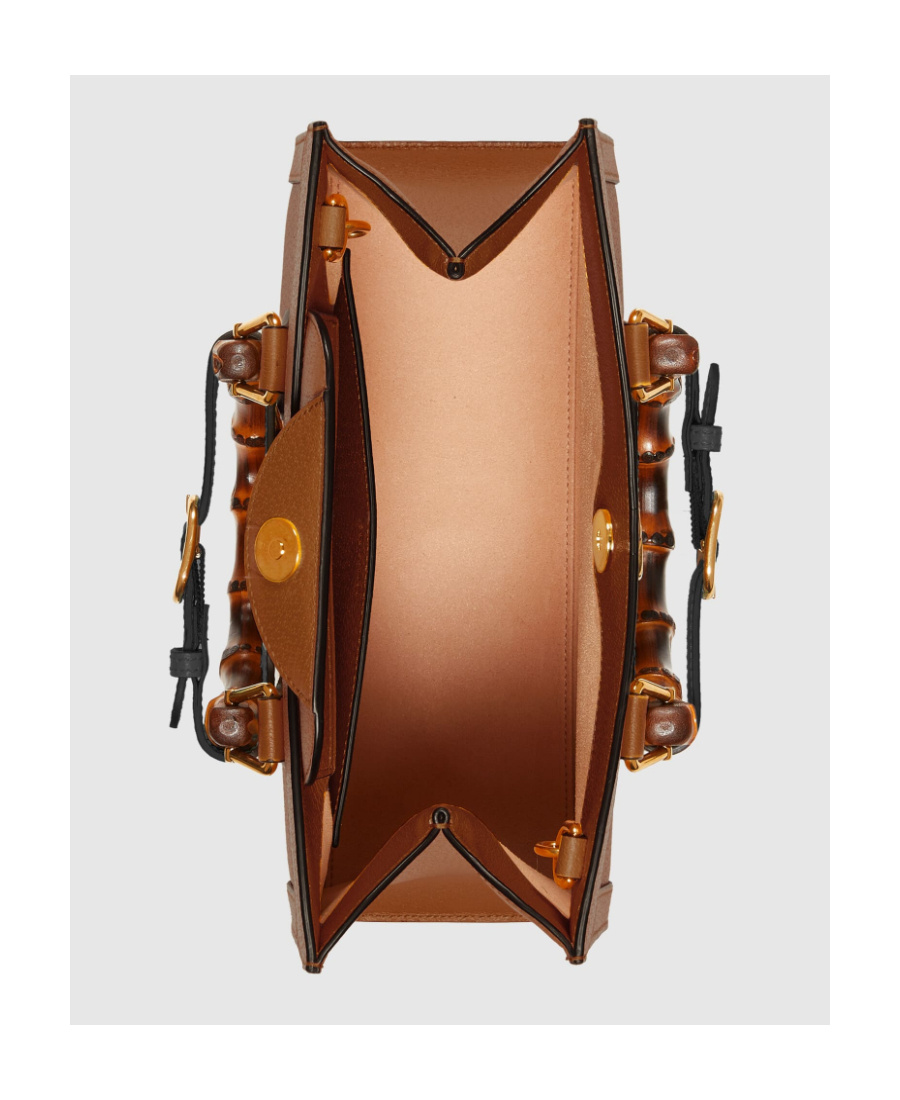 Gucci Diana Bamboo Handle Shopping Bag In Brown