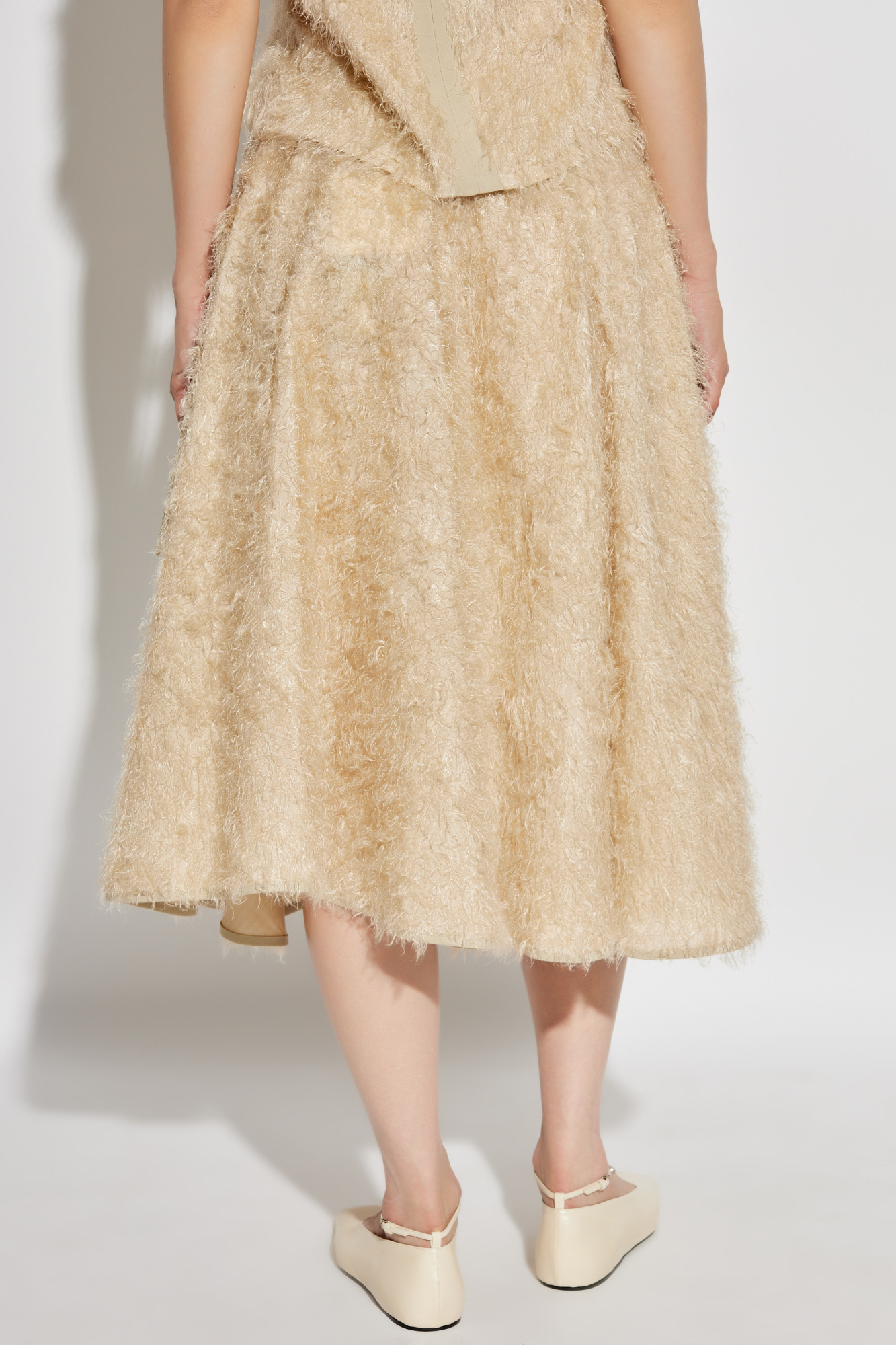 By Malene Birger Biancos Seersucker Maxi Skirt In Nude