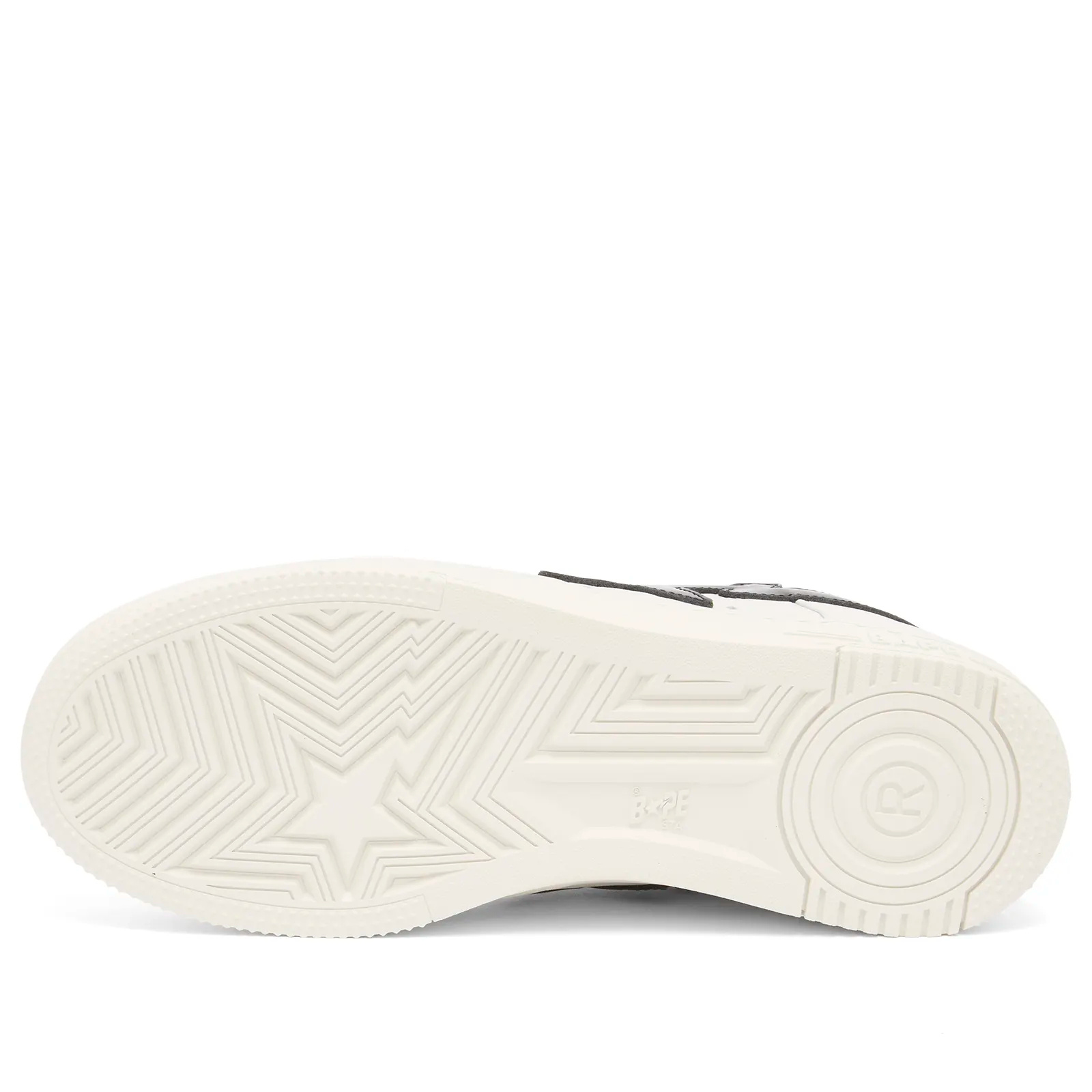 A Bathing Ape Round Toe Sneakers In White