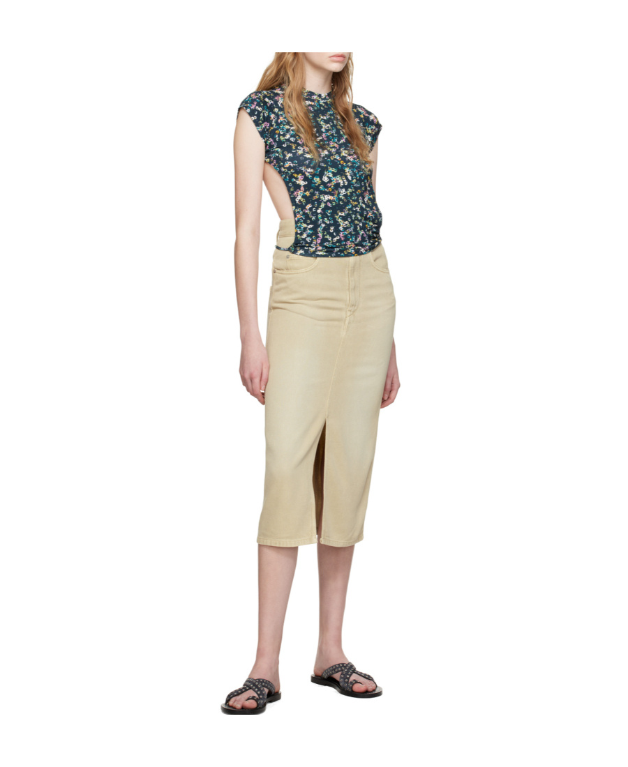 Isabel Marant Étoile Pattern Bare-back T-shirt In Nude