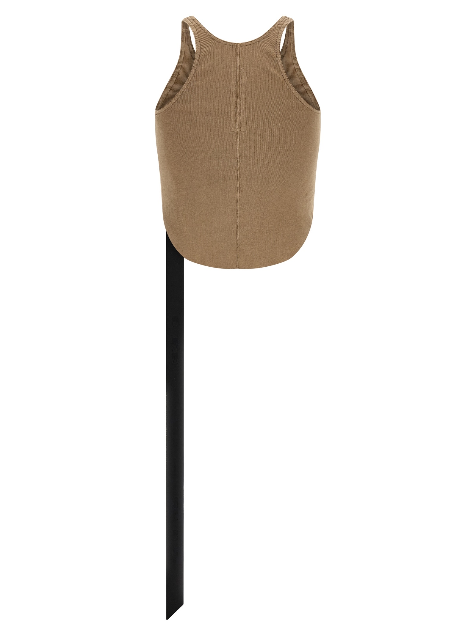 Rick Owens Drkshdw Cropped Ribbed Racerback Tank Top In Brown