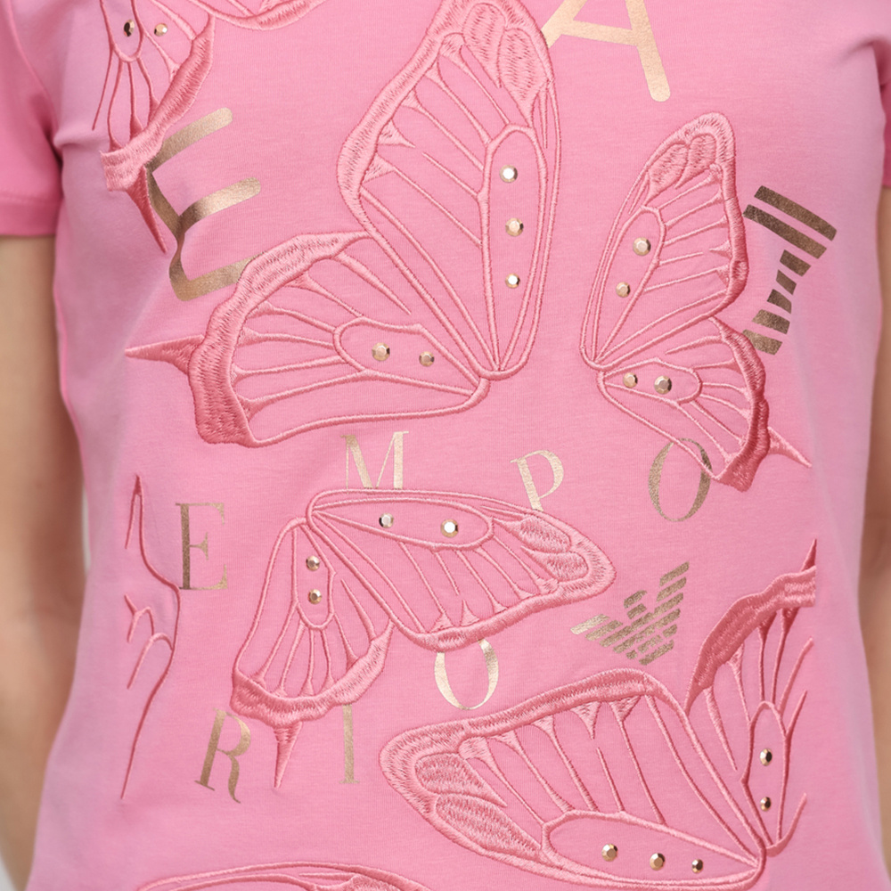 EA7 T-SHIRT WITH ROUND NECK AND SHORT SLEEVES 