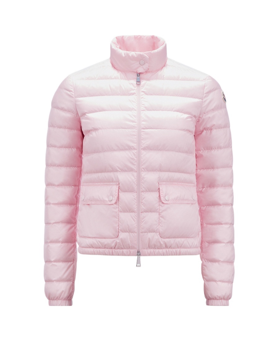 Shop Moncler Lans Short Down Jacket In Pink