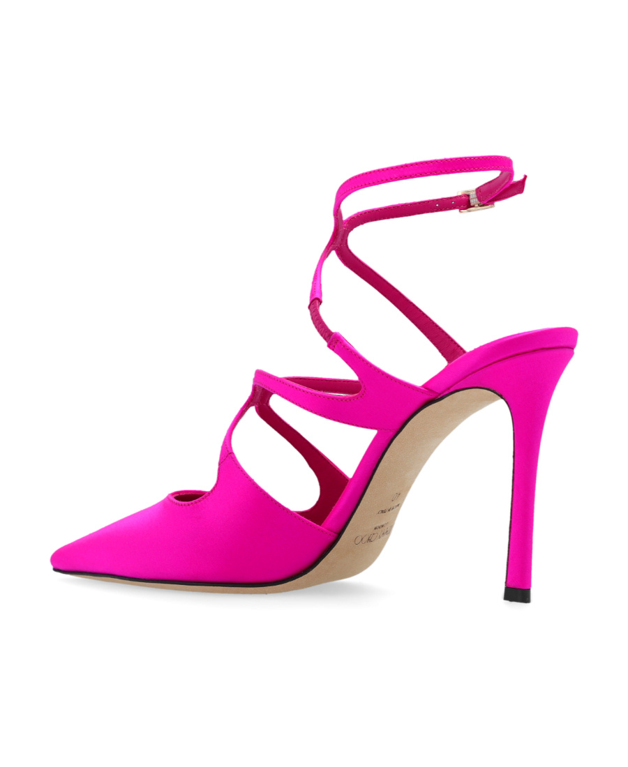 Jimmy Choo Azia 95mm Satin Pumps In Pink