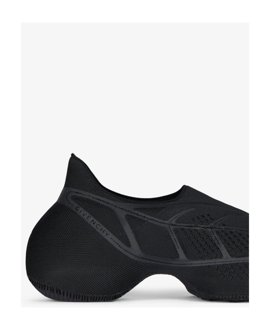 Givenchy Giv Tk-360 Plus Black Stretch-knit Sneakers In Black