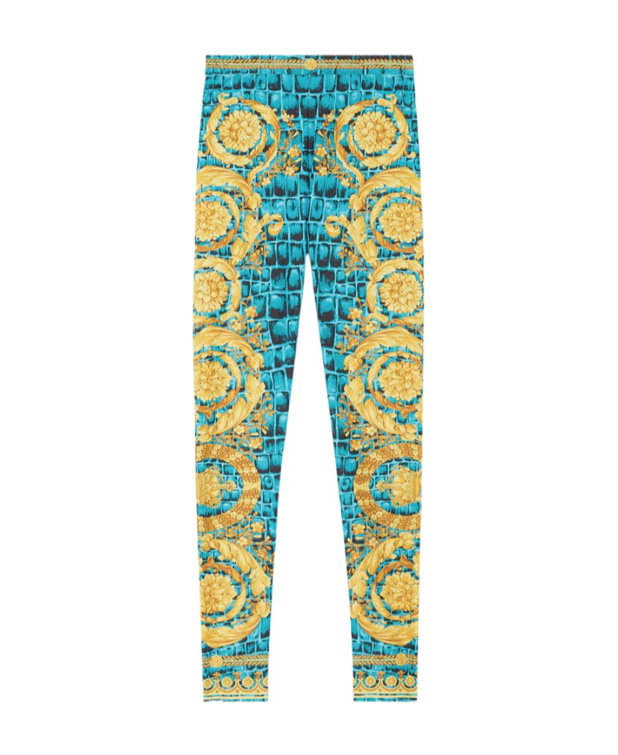 Versace Color Logo Leggings In White