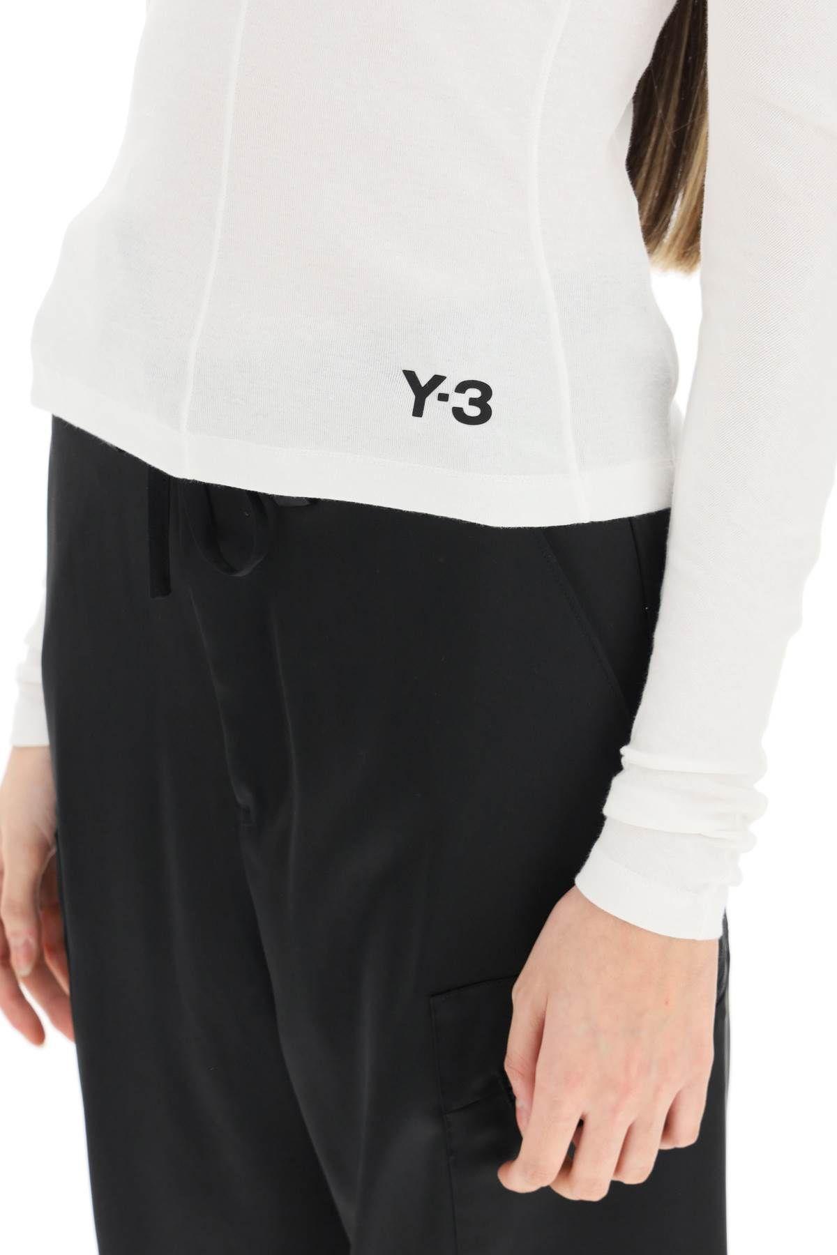 Y-3 T-shirt Aus Bio-baumwolle Mit Logo-print In White