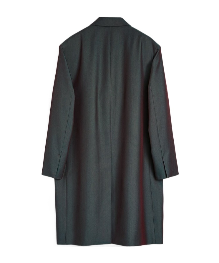 Jil Sander Tailored Coat In Iridescent Plum