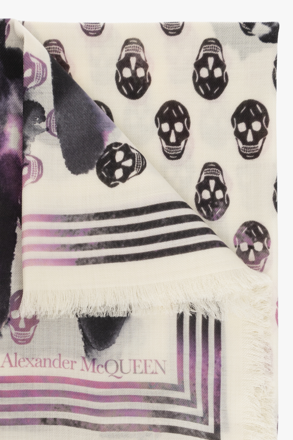 Alexander Mcqueen Skull-print Wool Scarf