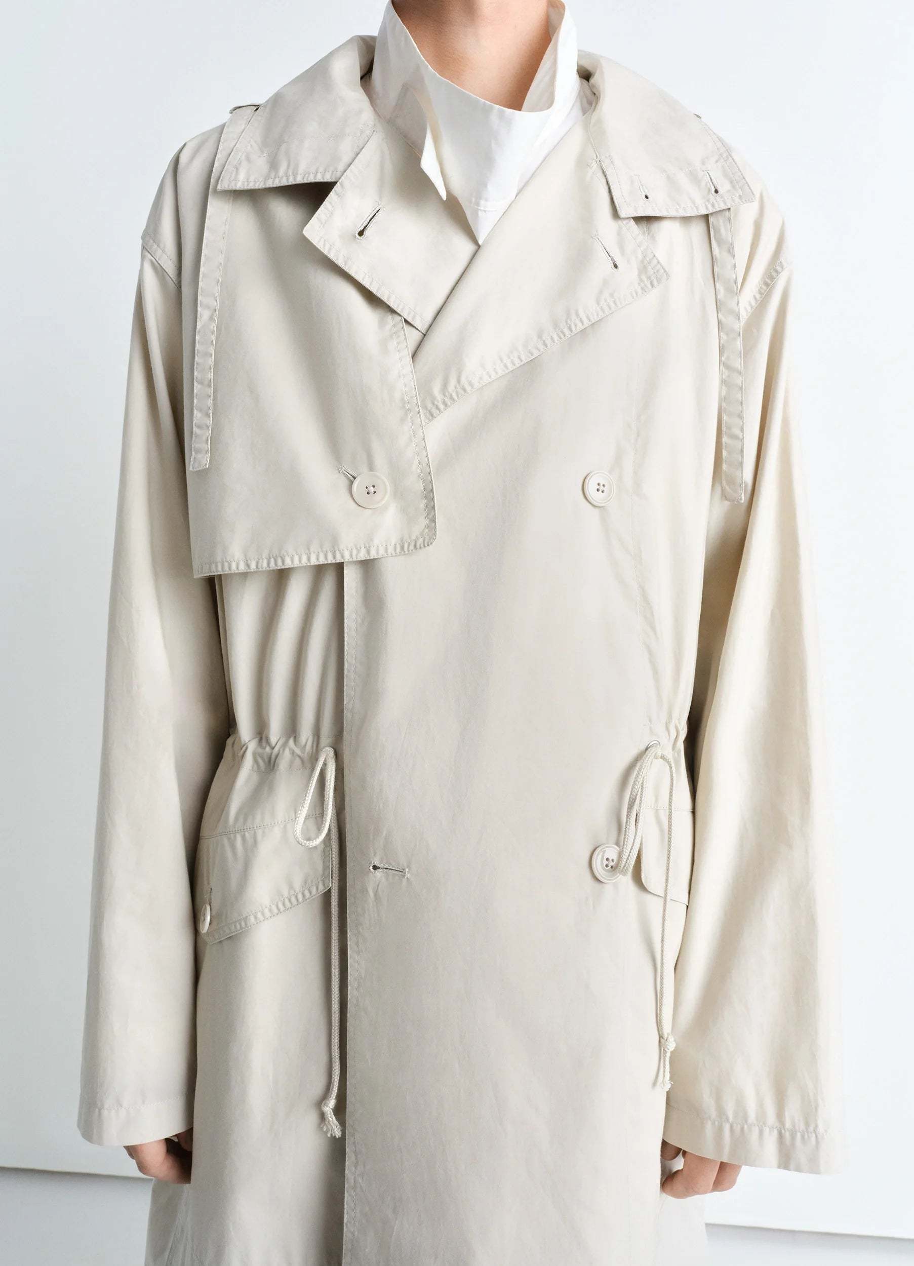 LEMAIRE LEMAIRE LIGHT HOODED TRENCH COAT