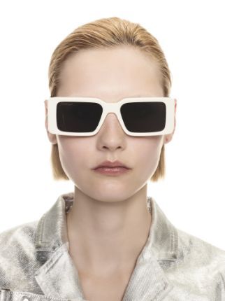 Off-white Milano Rectangle-frame Sunglasses In Black