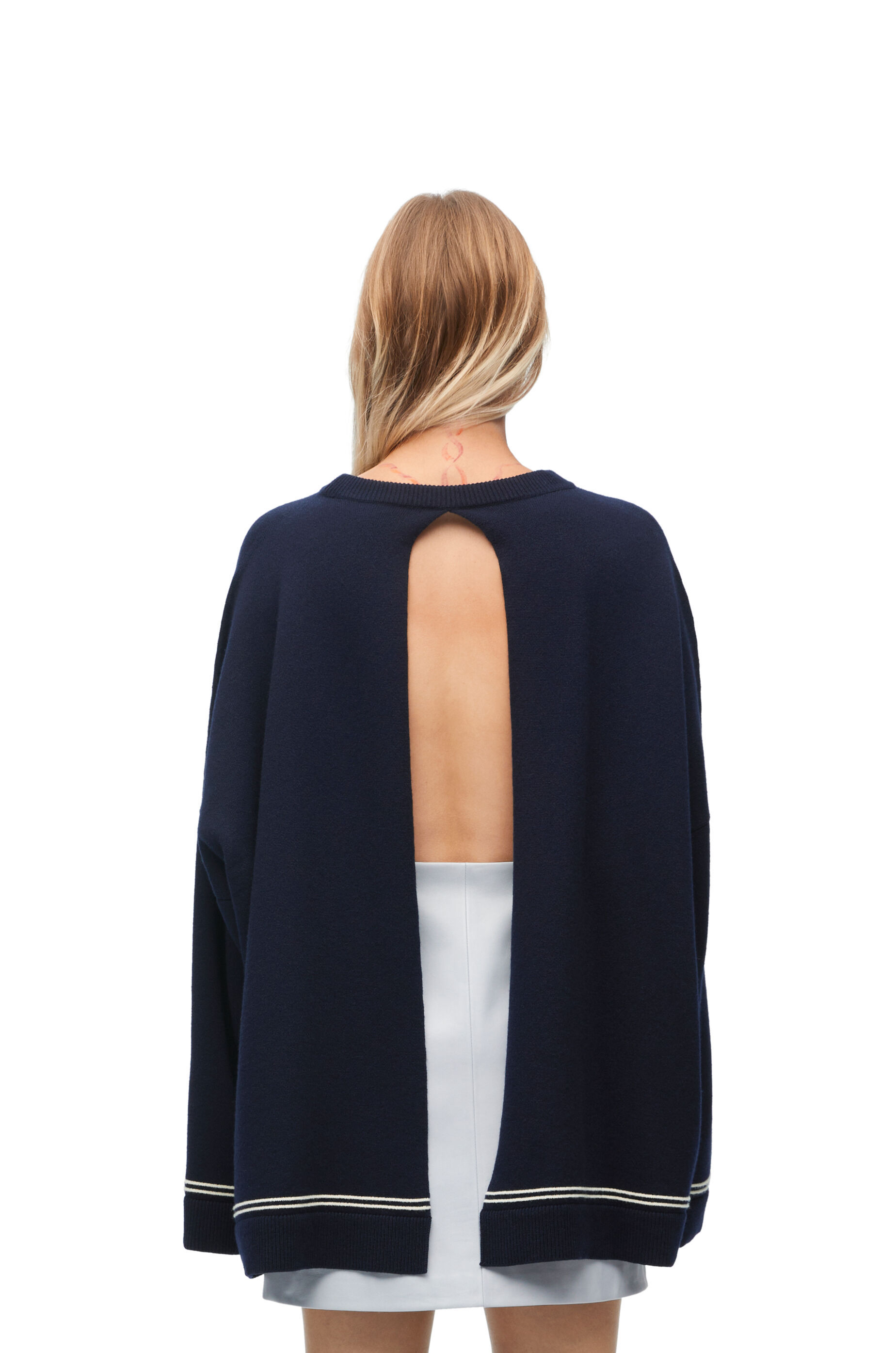 Loewe Diamond Pattern Wool Sweater In Blue