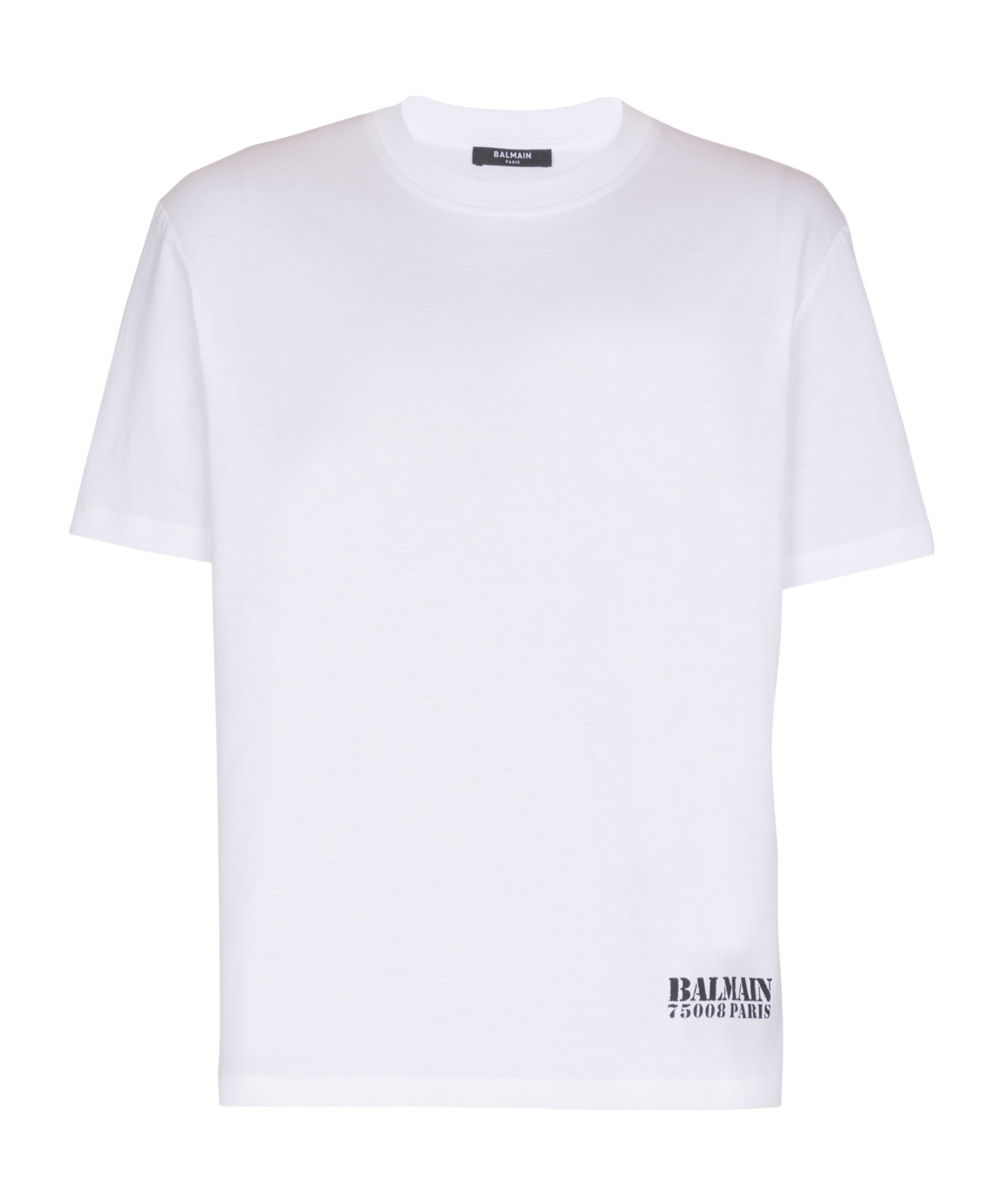 Shop Balmain Small Stamp Printed T-shirt
