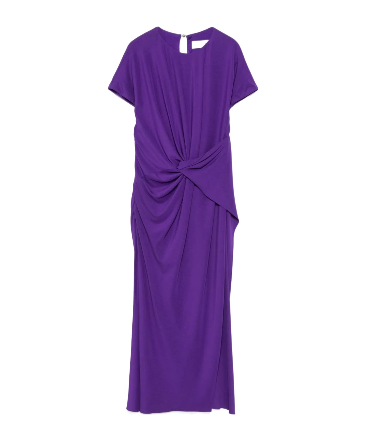 Lanvin Knot-detailed Midi Dress In Purple