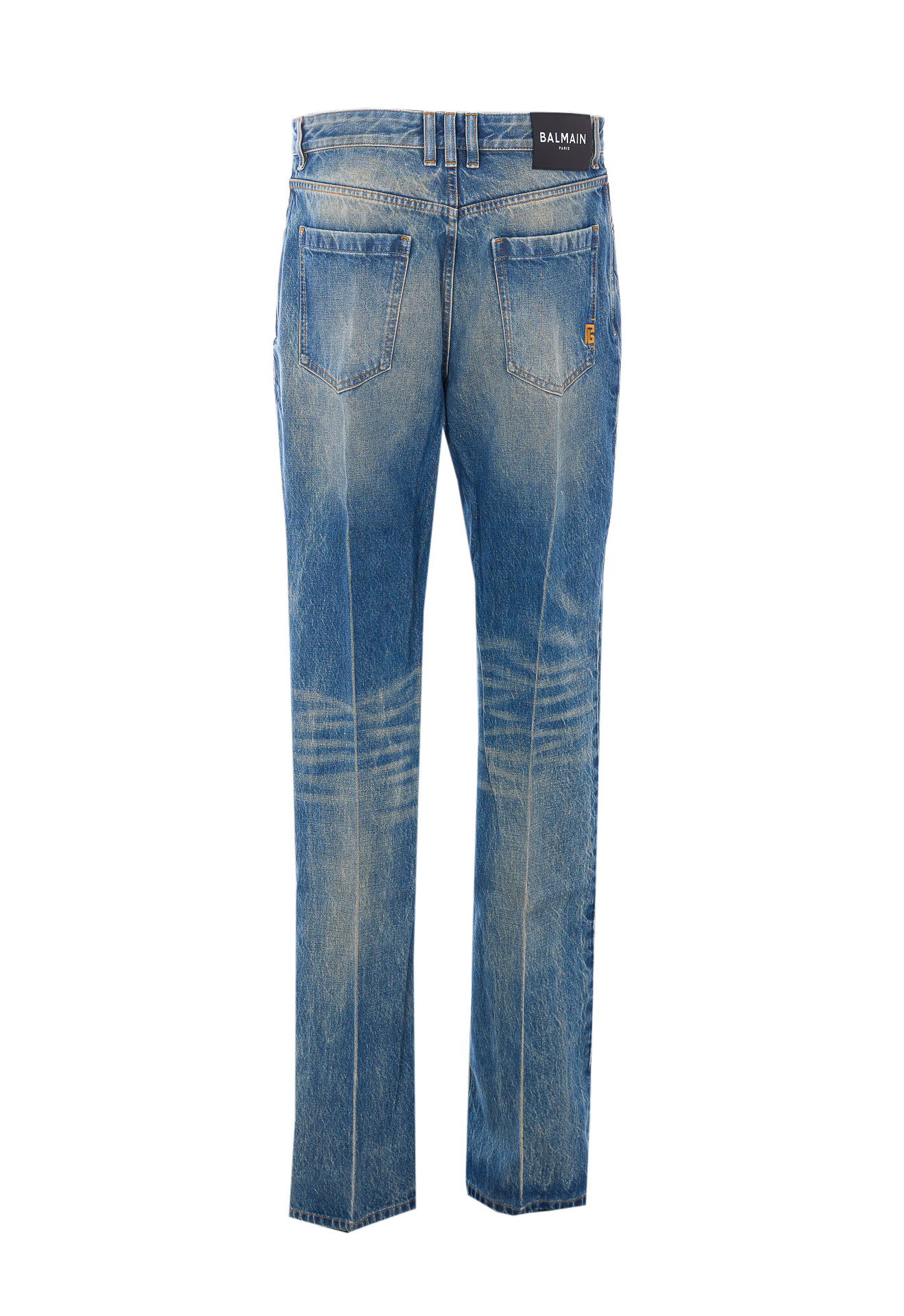 Balmain Belt Loop Jeans In Blue
