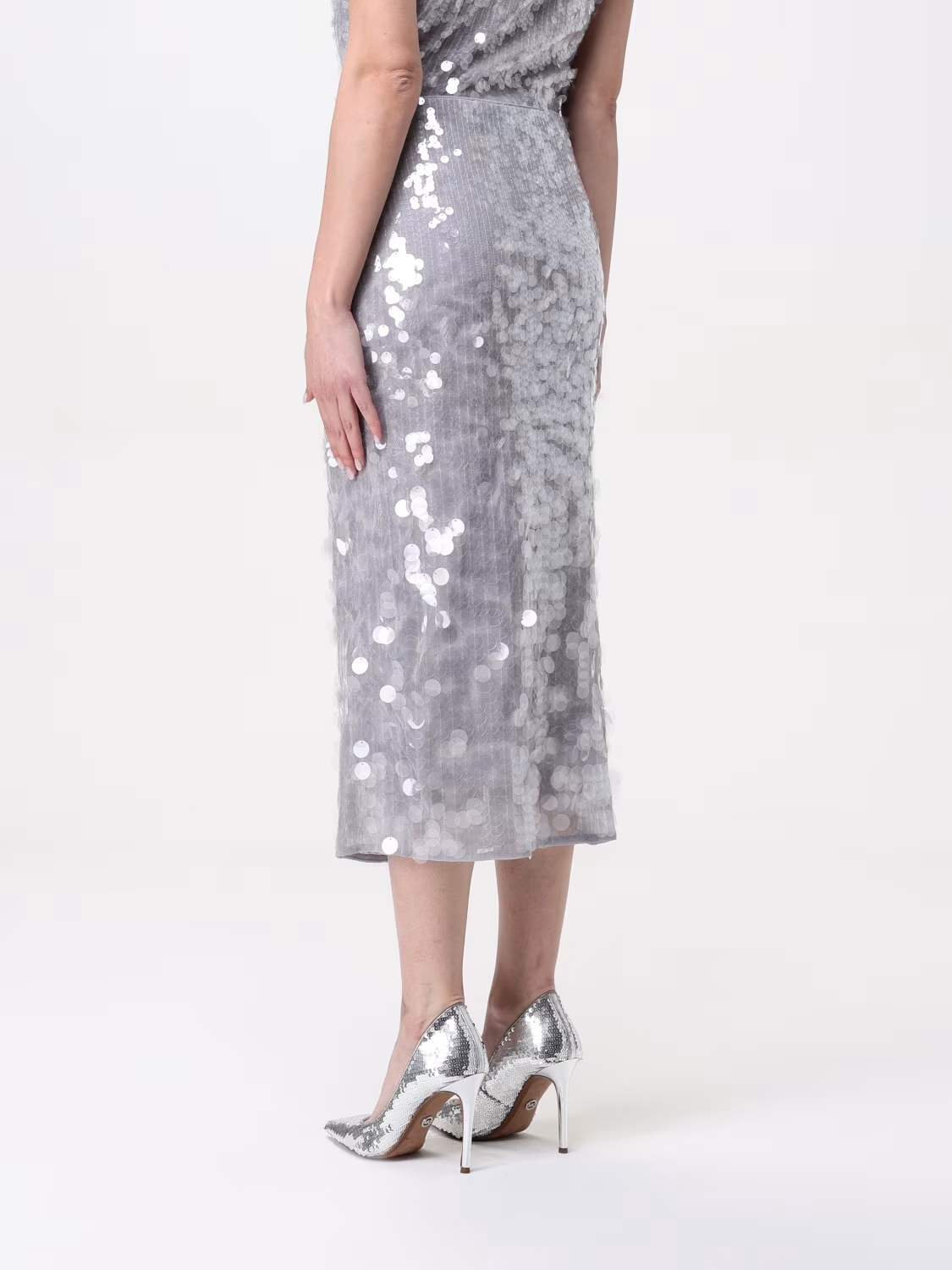 PATRIZIA PEPE SEQUINNED MIDI SKIRT 