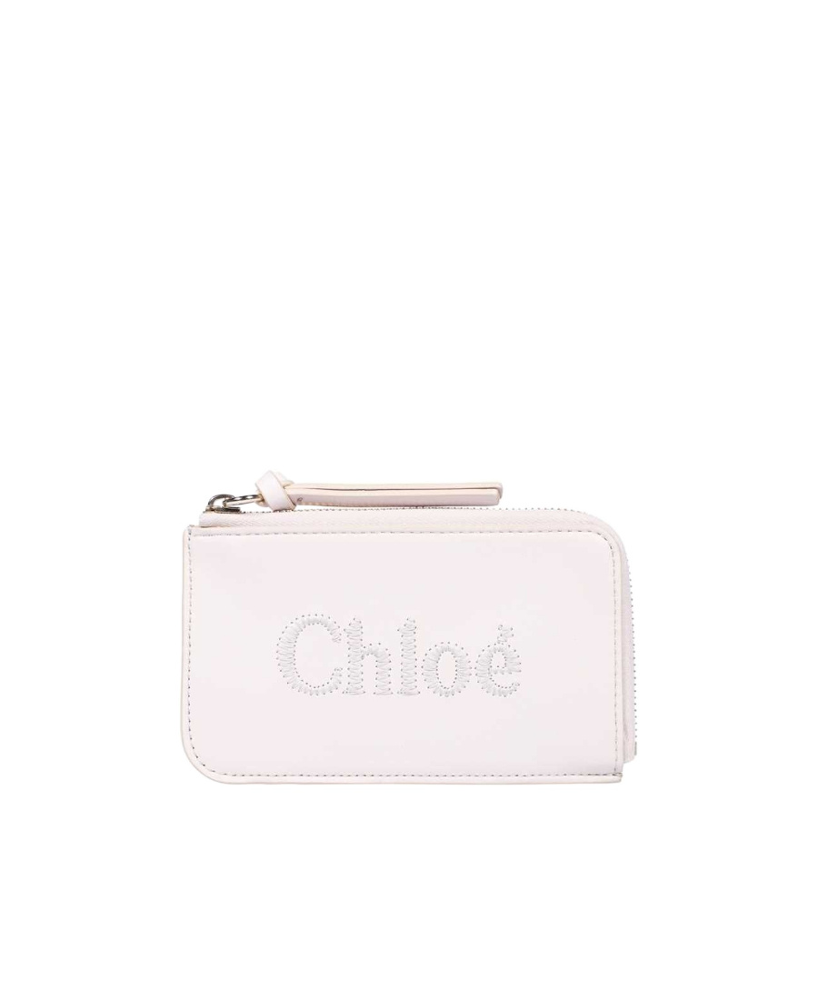 Chloé Logo Card Bag In White