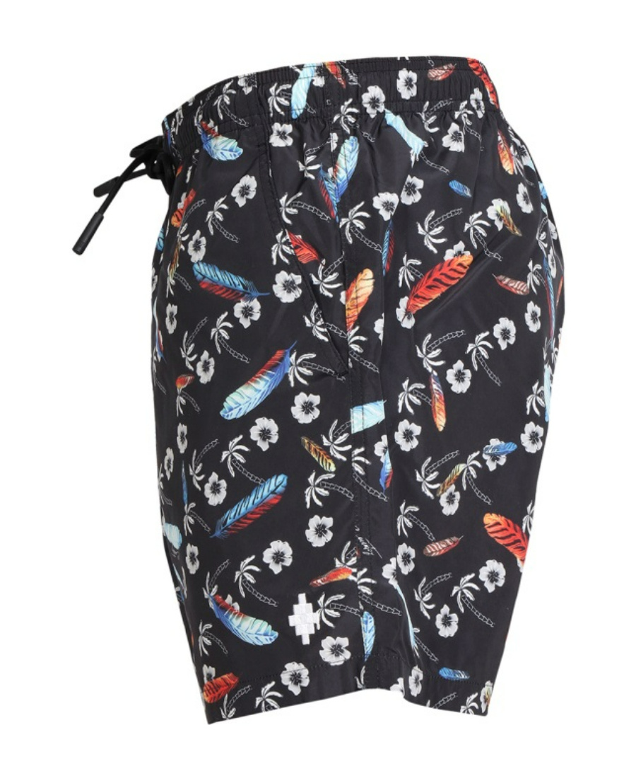 Marcelo Burlon County Of Milan Drawstring Swim Shorts In Black