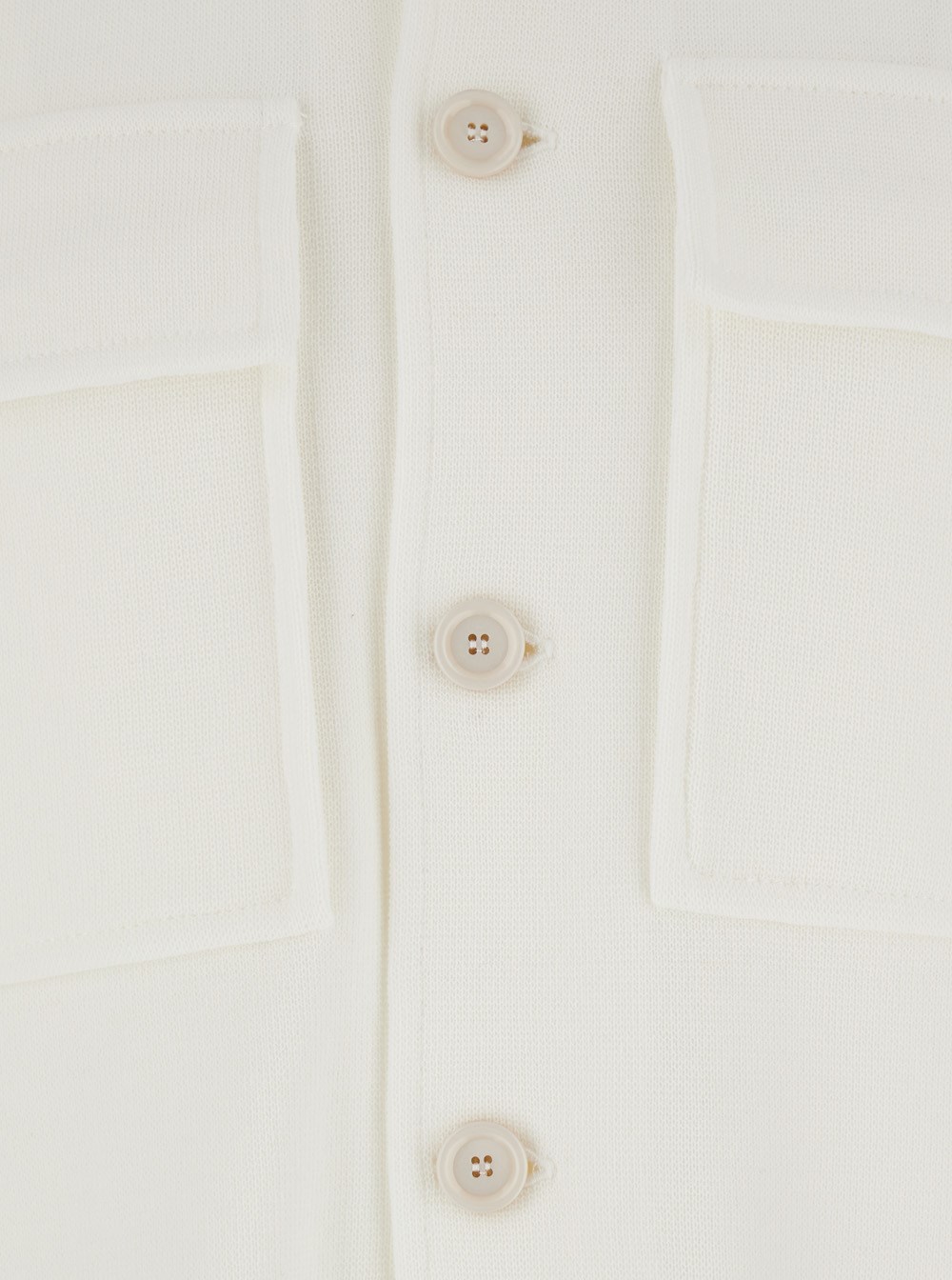 Lardini White Shirt With Classic Collar And Two Front Patch Pockets In Cotton Man In White