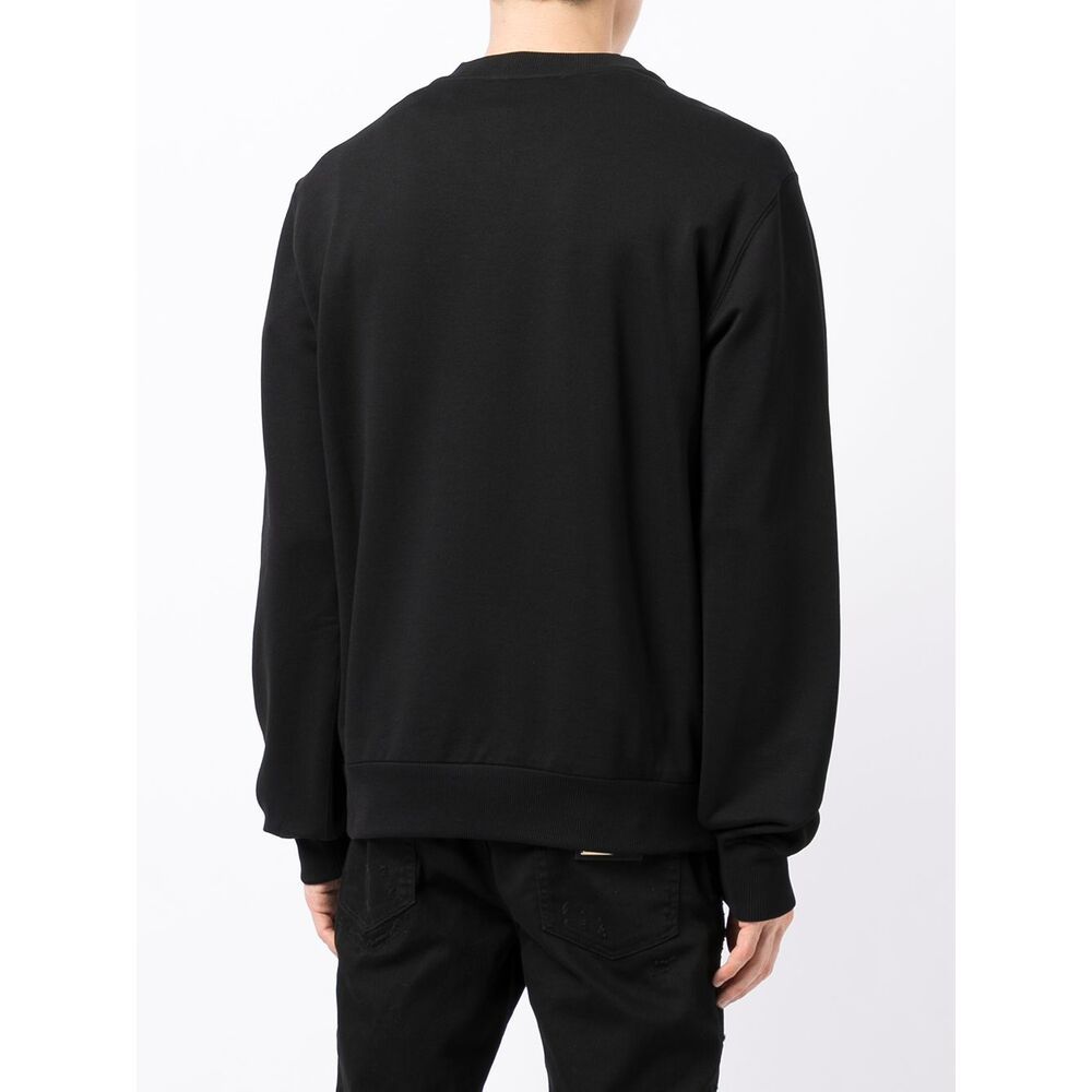 Dolce & Gabbana Cotton Sweatshirt With Frontal Logo In Black