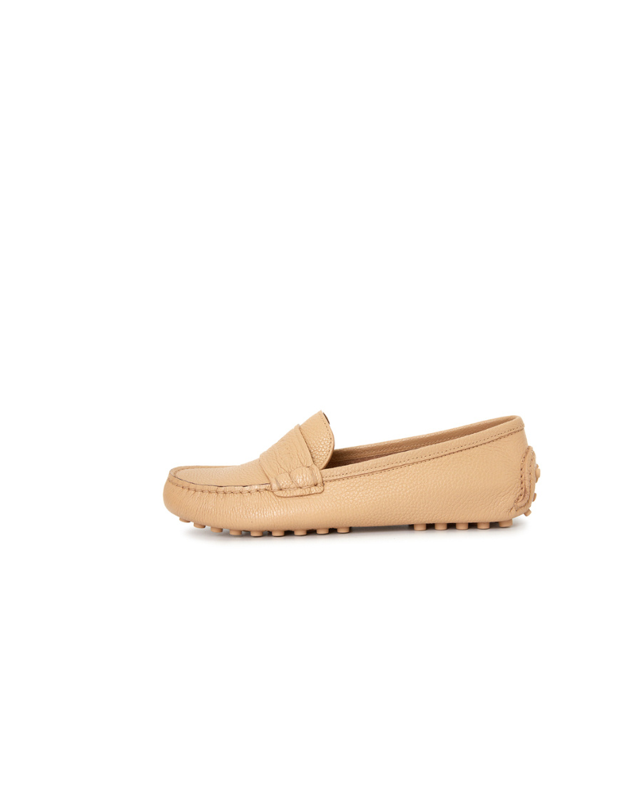 Ferragamo Logo Flat Shoes In Nude
