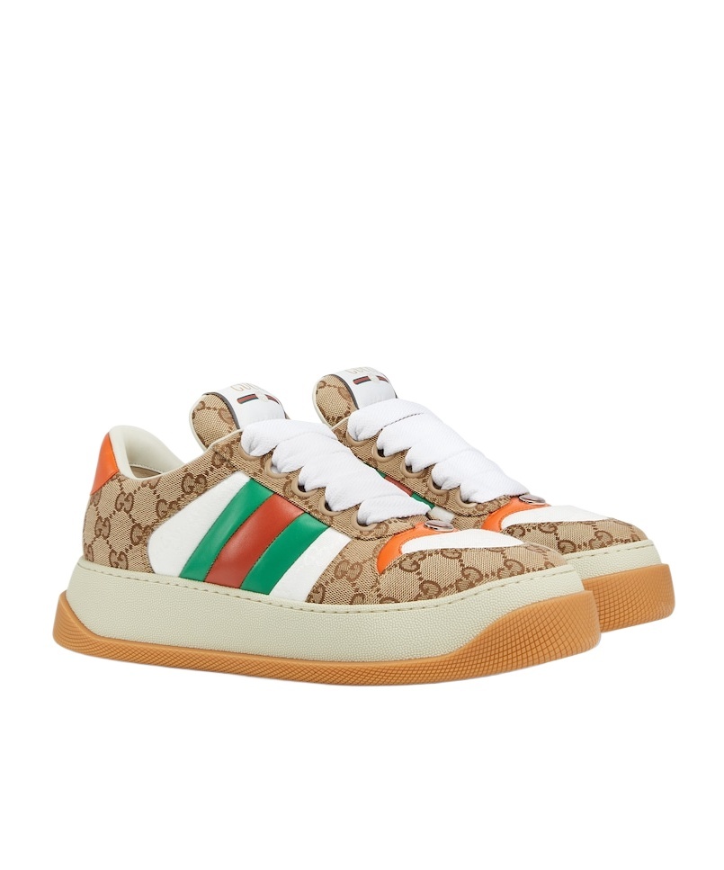 GUCCI GUCCI DOUBLE SCREENER LOW-TOP SNEAKERS