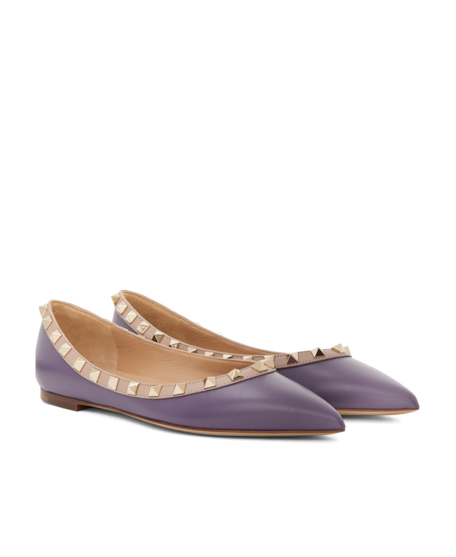 Valentino Pointed Ballet Shoes In Multicolor