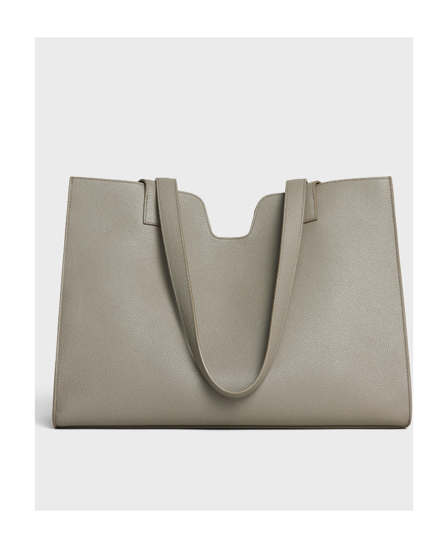Celine Cabas 16 Logo Handbag In Gray