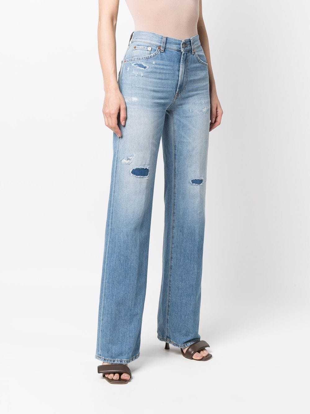 Dondup Logo Jeans In Blue