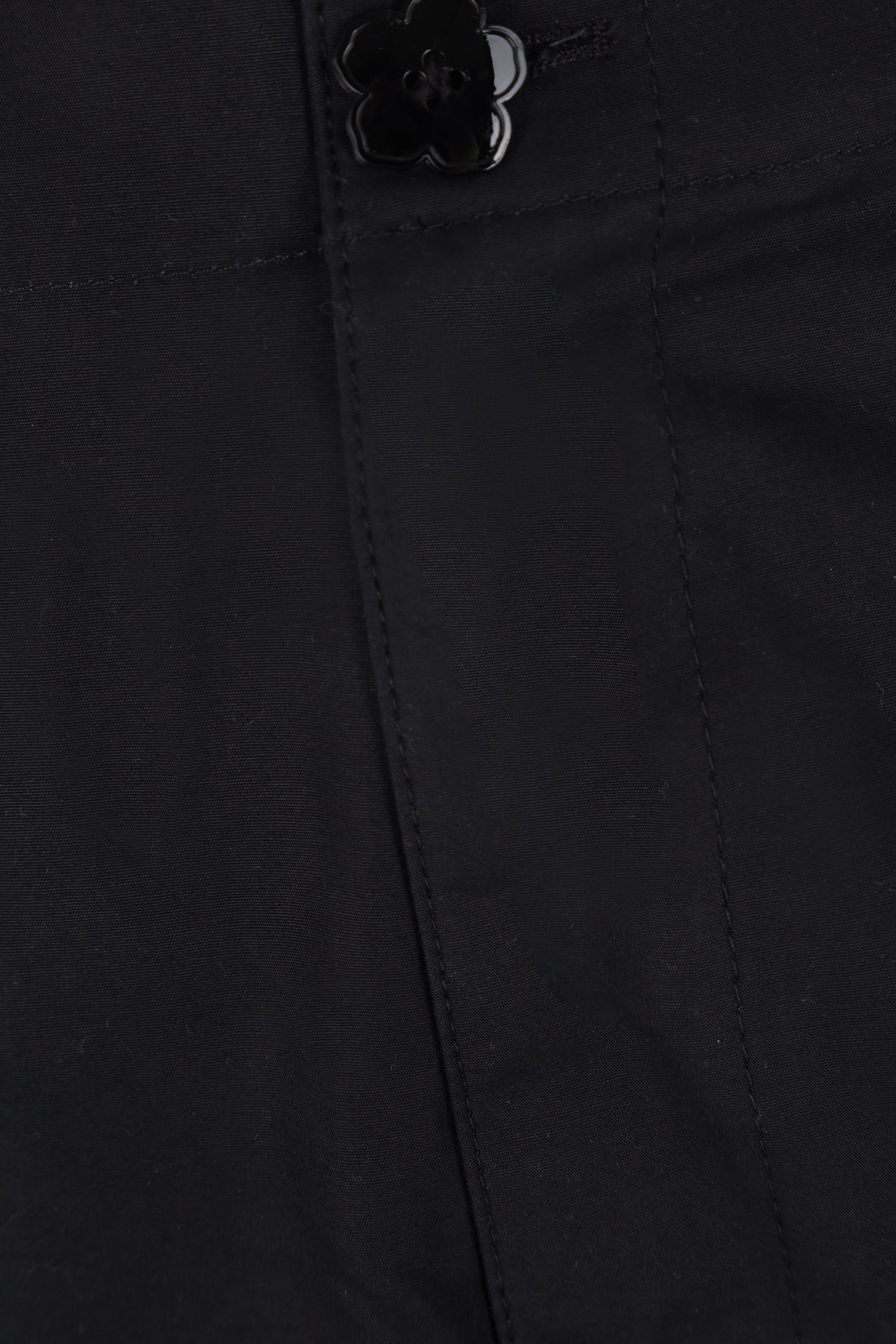 Kenzo Logo-patch Cotton Bermuda Shorts In Black