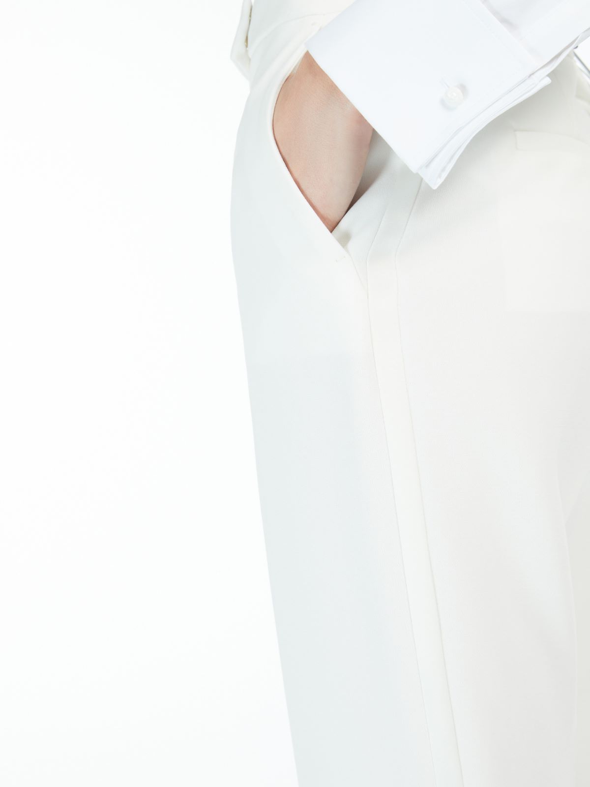 Max Mara High-waisted Casual Pants In White