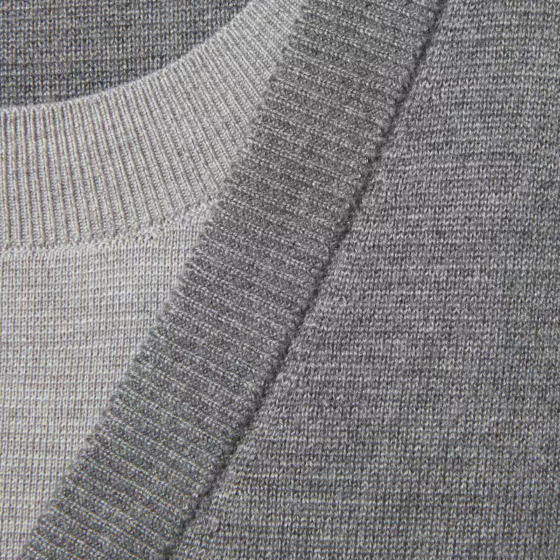Gucci Wool Silk Top With Vest Overlay In Gray
