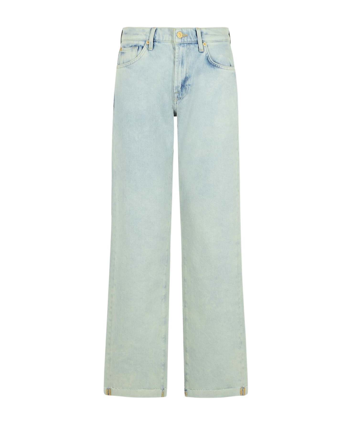 7 For All Mankind Belt-loop Jeans In Green