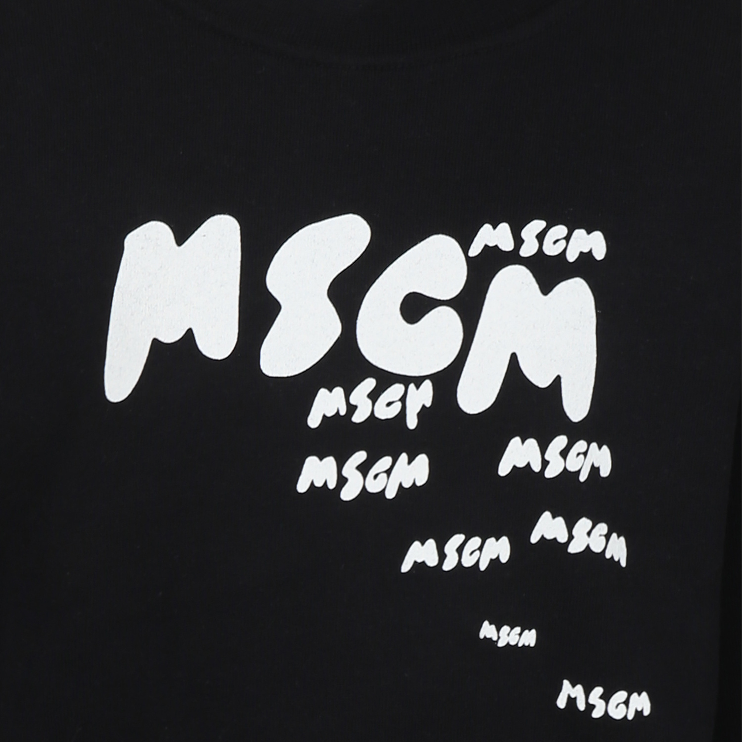Msgm Long-sleeved Sweater In Black