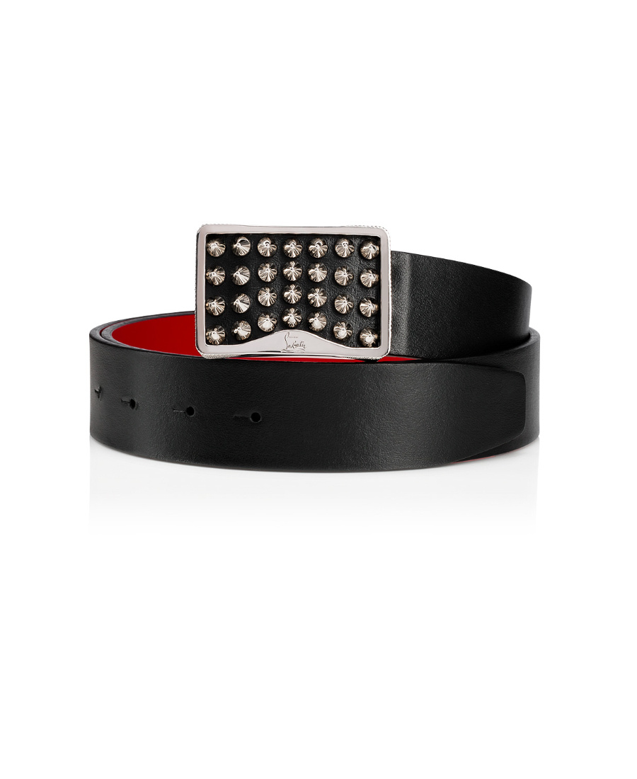 Christian Louboutin Logo Belt In Black
