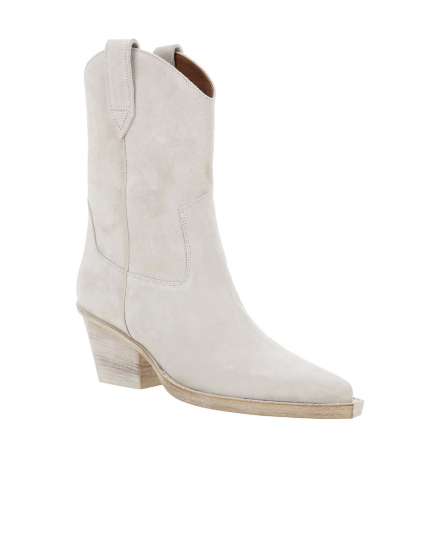Paris Texas Western-style Mid-calf Boots In White