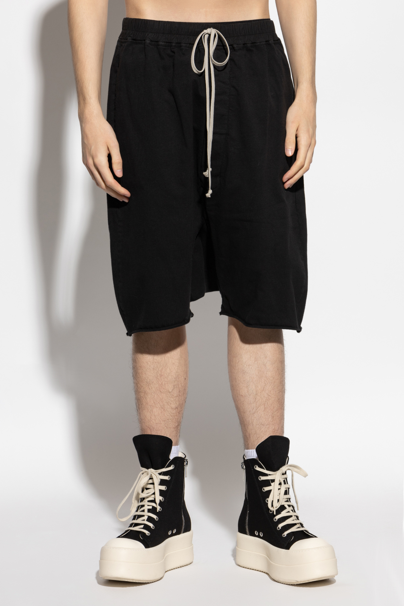 Rick Owens Drkshdw Drawstring Pods Shorts In Black