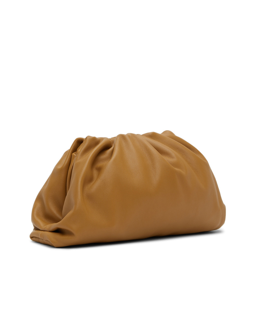 Bottega Veneta Pouch Leather Clutch Bag In Brown